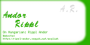 andor rippl business card